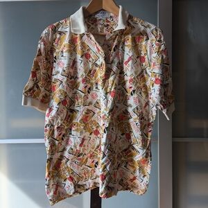 Vintage 80’s La Mode Active Sportsware Golf Polo Shirt - L-XL